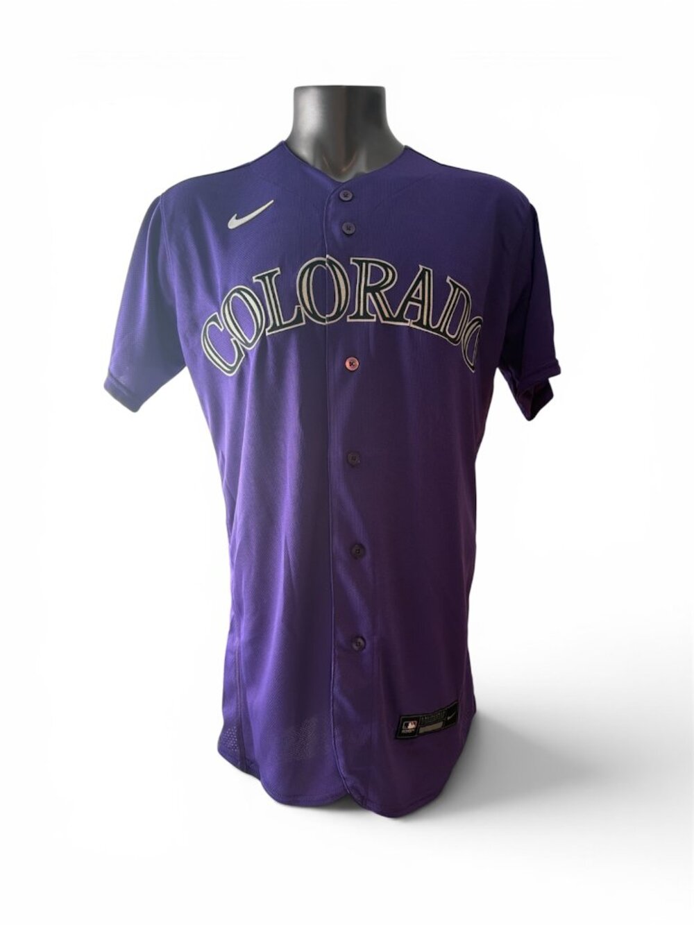 New Nike Authentic Colorado Rockies Elite Flex Base Home Purple Jersey MLB Sz 44